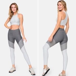 Outdoor Voices Spring 7/8 Colorblock Leggings Grey Size Medium